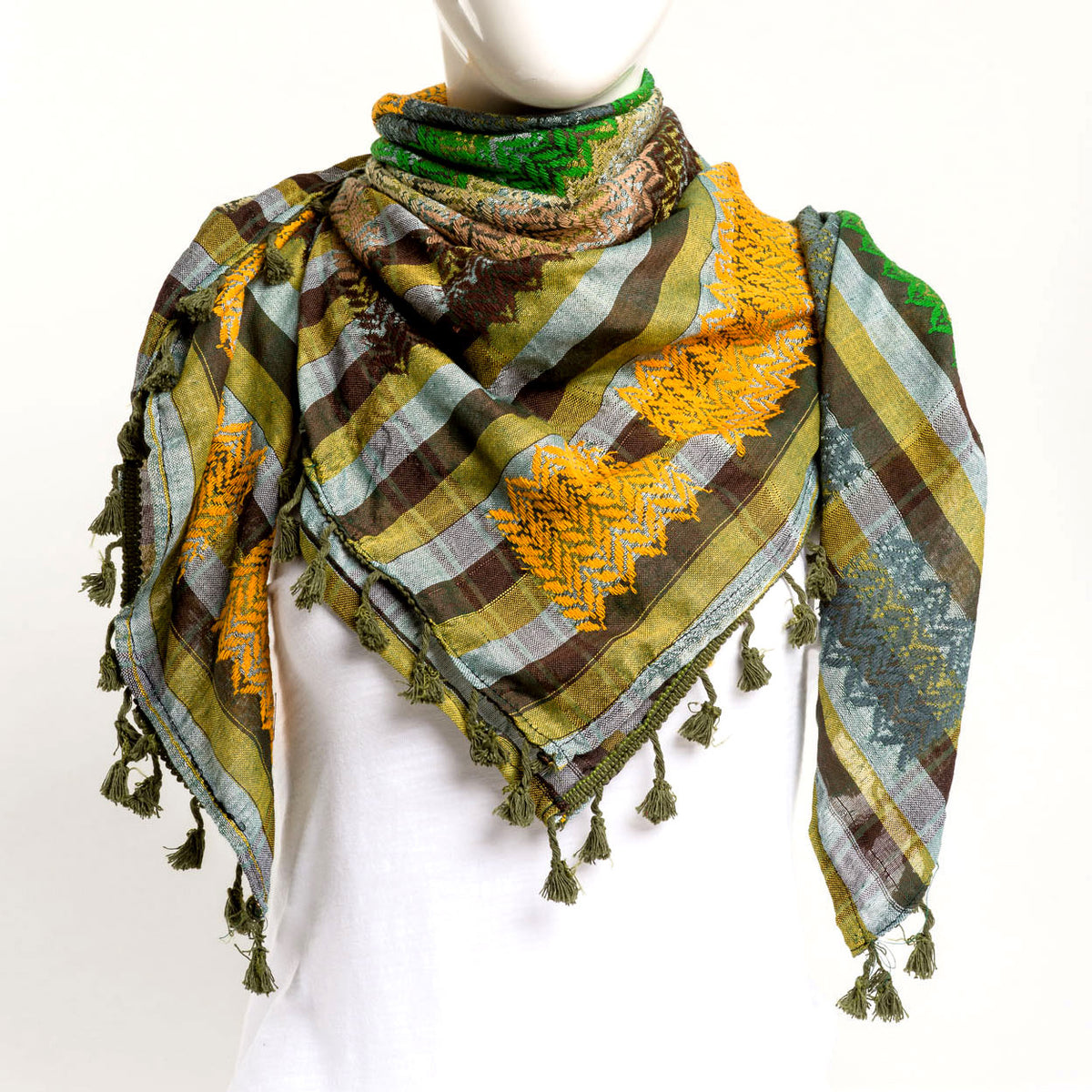 Authentic Hand Loomed Shawl (Saffron)