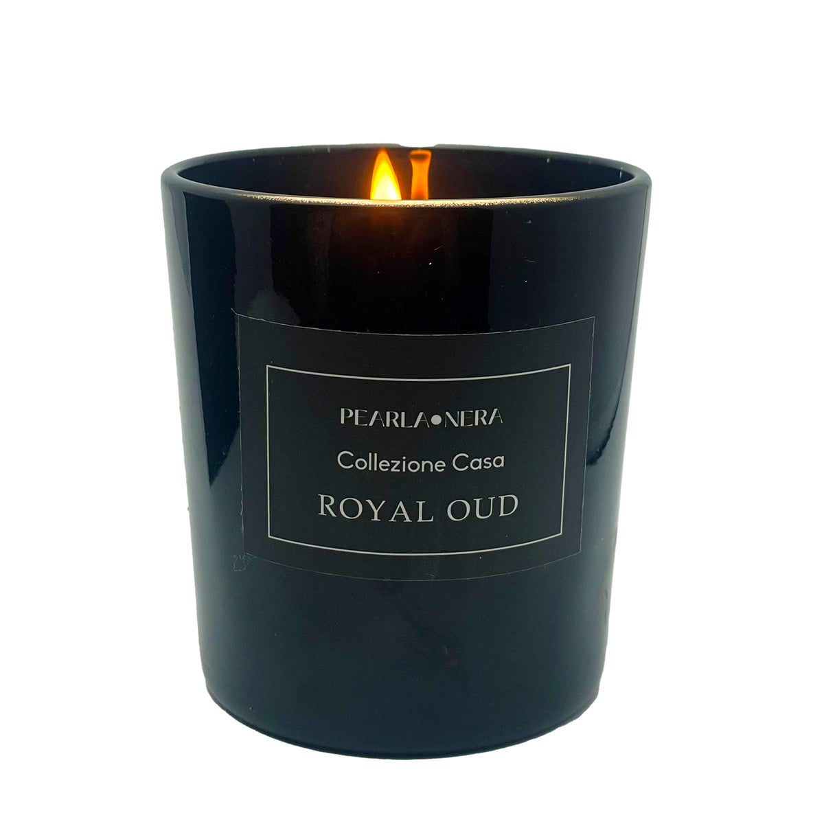 Oud Immortal 7oz Glass Candle with Golden Lid